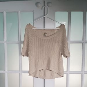 Mudd cream scoop neck sweater